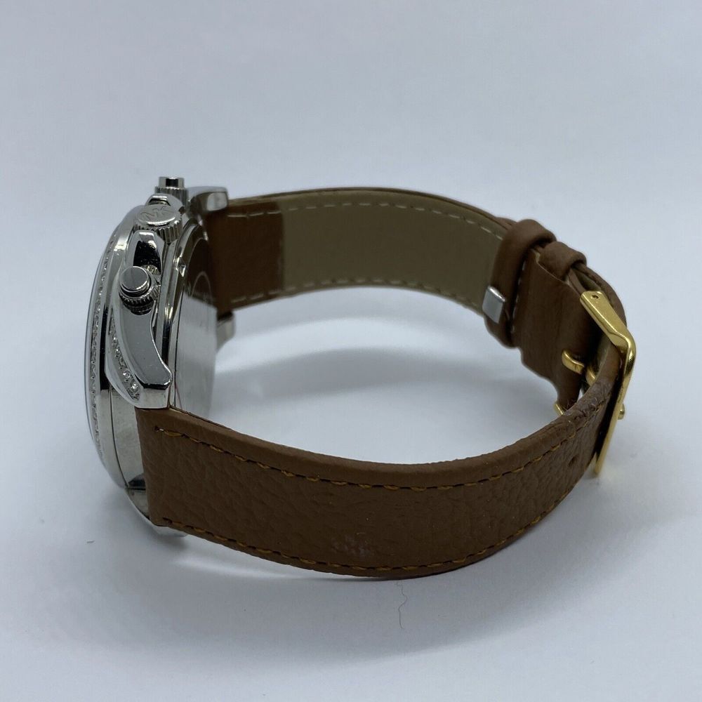 Michael Kors Pressley MK5834 Womens Brown Leather Analog Dial Quartz Watch EY301 - Picture 9 of 12